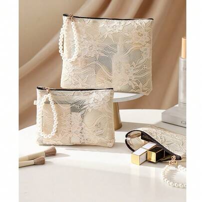 Spetsnecessär, resepåse för necessärer, bärbar sminkväska för telefon, nycklar, mynt