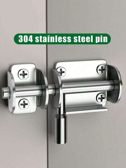 免钻孔不锈钢门闩，适用于浴室，复古加厚表面安装式门锁，防盗门窗闩
