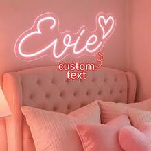 Individuelle Neon-Schilder Raumdekoration, anpassbares Weihnachts-LED-Neon-Namensschild mit USB/Batterie-Stromversorgung, LED-Neon-Schild Halloween Dekorationen Weihnachtsdekorationen, personalisiertes Neon-Schild Weihnachtsgeschenk, Geburtstagsgeschenke Wanddekoration.