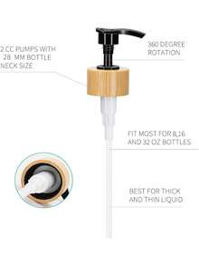 1/2/4 PCS Black/White Replacement Soap/Lotion Dispenser Pump Fits 24MM/28MM Bottle Neck Diameter - Multicolor - View 5