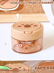 1/3PCS Capybara Fun Flip Flip Double Hole Pencil Sharpener Elementary School Cartoon Creative Mini Sharpener Pen Sharpener Pen Sharpener