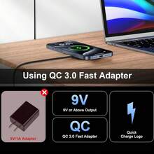 Cargador inalámbrico magnético de 15W compatible con iPhone 16/15/14/13/12 Pro Max, admite carga rápida USB Tipo-C, incluye cable de carga rápida para teléfono y accesorios - Blanco - Ver 4
