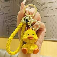 1pc Casual Cute Plush Pig Keychain, Fashionable Ornament For Backpack, Bag, Car Keys - Multicolor - View 4