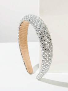 Thick Sponge Korean-Style Headband With Sizeable Rhinestone And Faux Pearl Decor, Suitable For Women And Women's Everyday Outings, Multi-Functional Hair Accessory For Washing Face Or Styling Hair , Hairband, Hair Hoop Headbands Head Accessories Beauty Home Hair Accessories - Multicolor - View 50