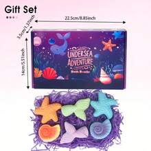 12件装海洋梦幻奢华泡澡球礼盒：海星、贝壳与美人鱼邂逅 - 彩色 - 查看 7