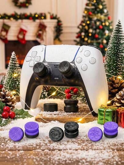2pcs Silicone Thumb Grip Joystick Caps, Compatible With PS4/PlayStation5 Controller, Gamepad Accessories - Joystick Caps, KTF Competition Caps For PlayStation5 Joystick Protective Slip-Resistant Caps, FPS Button Caps, /PlayStation5 Controller Performance Thumb Grip Caps, Christmas Gift / Xmas Gift / New Year 2026