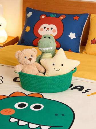 Chic White Woven Storage Basket With Handles, 12x8x5" - Perfect For Pet Toys, Bathroom Towels & Skincare Organization, Decorative Gift Basket, Laundry Baskets