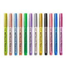 10pcs Golden And Silvery Art DIY Metal Waterproof Permanent Paint Marker Pens1.5mm Craftwork Resin Mold Pen Art Painting Student Supplies Suitable For Holiday Decoration And Art Office Use Back To School