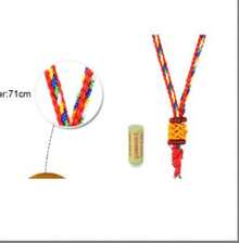 Collar Joyería Accesorios Cadena - Cuerda roja 71cm - Ver 3