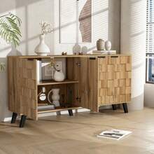 Modern Sideboard With 4 Doors, 160.5 X 35.5 X 78 Cm – Practical Design For Living Room, Bedroom And Dining Room - Unta - View 3