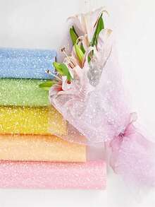 New 2026 Shimmering Leaf Tulle Ribbon, 19.7 Inches Wide And 4 Yards Long, Snowflake Tulle Fabric Ribbon, Suitable For Thanksgiving, Halloween, Christmas Gift Wrapping, DIY Ballet Tutu Sewing, Bow Wedding Thanksgiving Decorations, Craft Materials, Party Supplies And Holiday Decorations. - Multicolor - View 2