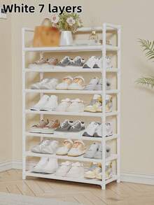 6-7 Tier Sturdy Shoe Rack, High Capacity Shoe Shelf For Entryway, Space Saving Shoe Storage Organizer For Home, Dorm - Multicolor - View 14