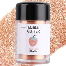可食用闪光粉亮片珠光粉食品装饰撒粉，适用于饮料、葡萄酒、蛋糕、糖果、甜点、烘焙店、餐厅、素食 - 彩色 - 查看 19