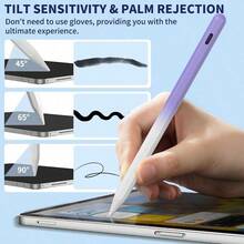 IPad Apple Pencil 9th&10th Generation, Fast Charge Stylus Pen For Palm Rejection And Tilt Sensitivity, Compatible With IPad Pro 11/12.9in, Mini 5/6, IPad 6/7/8/9/10, Air 3/4/5 (White) - Chuyển màu tím - Xem 3