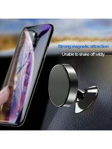 Magnetic Car Phone Holder Mobile Cell Phone Holder Stand Magnet Mount Bracket In Car,360° Rotatable Magnetic Car Phone Mount: Strong Magnetic Grip, Height Adjustable, Ideal For Navigation - Aluminum Alloy, Uncharged, No Battery Required, Navigation Accessory|Adjustable Phone Holder|Durable Metal Moun - Multicolor - View 3