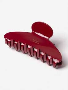 1 chiếc kẹp tóc càng cua màu trơn thời trang, phụ kiện tóc kiểu Âu và Mỹ, kẹp tóc càng cua thanh lịch. - Màu Đỏ Sâu - Xem 5