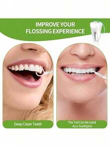 1 Piece Refillable Dispenser Box, Pop-Up Portable Travel Floss Container, With 10 Pieces Of Dental Floss - 綠色 - 查看 6