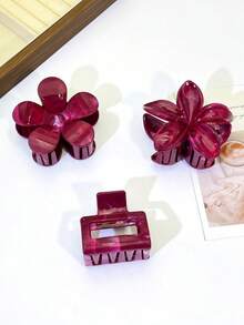 1 Stück/7 Stücke geometrisches Muster, lässig, niedlich, elegant, schick, Straßen-ABS (ABS-Harz) Damen Mode, einfache multifunktionale Schleife Wolke asymmetrische große Haarspange, geeignet für den täglichen Gebrauch: Zuhause, Schule, Strand, Büro, Party, Geburtstag, Weihnachten, Rückkehr zur Schule, modische Haarzubehör für alle Jahreszeiten, Schönheit Klammern, lässige Haarklammern für Herbst und Winter, für Urlaubsoutfits Frau