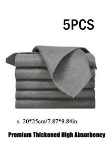 5 pièces Chiffons de nettoyage en microfibre pour le verre, chiffon de nettoyage magique épaissi, lingettes humides en fibre super douce 2025, chiffon de nettoyage en microfibre épais, sans traces d'eau, convient pour le nettoyage des fenêtres, de la cuisine et des articles ménagers, chiffon de nettoyage pour le verre à usage multiple, lavable et réutilisable, absorbe l'eau efficacement, élimine les traces d'eau, 1 pièce - Multicolore - Voir 19