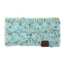 1 Peça Faixa de Cabeça de Malha de Veludo de Inverno - Quente, Elástica e Elegante Gorro Feminino, Adequado para Esportes e Uso Casual - Multicolorido - Visão 13