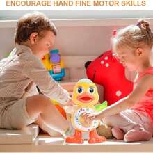 Interactive Dance Duck Toy With Music, Flash, And Moving Wings - A Battery Powered Educational Sensory Toy Suitable For Children Aged 3-6, Christmas And Halloween Gift (Excluding Batteries) - Nhiều màu - Xem 2
