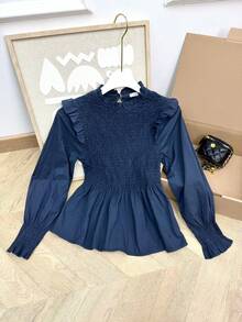 Women Blouses - Màu xanh hải quân - Xem 3