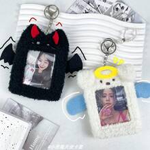 1pcs  Angels, Devils, Puppies And Kittens, Furry Card Holder Pendant. Transparent Card Holder. Can Store Star Chasing Cards And Photos Of Idols.  Card Holder. Multifunctional Portable Pendant. - 彩色 - 查看 4