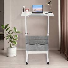 Mobile Standing Desk, Lectern With Wheels, Podium Stand Height Adjustable, Mobile Desk Workstation, Rolling Desk Rolling Computer Cart Laptop Desk Laptop Cart - 白色 - 查看 3