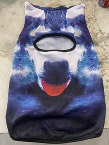 Całoroczna ochronna maska na twarz ze wzorem zwierzęcym, wiatroszczelna maska narciarska z nadrukiem cyfrowym 3D do aktywności na świeżym powietrzu