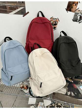 This Fashionable Multi-Functional Men's Laptop Backpack Includes A Laptop Compartment, Laptop Messenger Bag, Laptop Backpack, And Accessory Storage Box. It Comes In Various Colors, Making It A Large-Capacity Solid Color Backpack Suitable For Female College Students, As Well As A Simple And Stylish Solid Color Backpack Suitable For Men.
