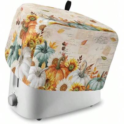 Kitchen Fat Chef Toaster Cover 4 Slice Vintage Cook Gourmet Dustproof Bakeware Oven Protector With Top Hook Red Black Plaid Waterproof Small Kitchen Appliance Toasters Dust Cover 12"X11"X8"