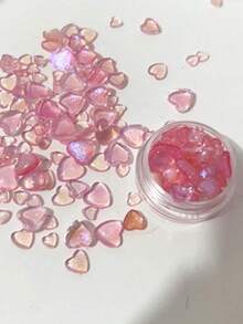 One Box Random Size Heart Shape Nail Art Charms Rhinestones Decoration DIY Manciure Supplies For Press On Nails Nail Gems - Baby Pink - View 8