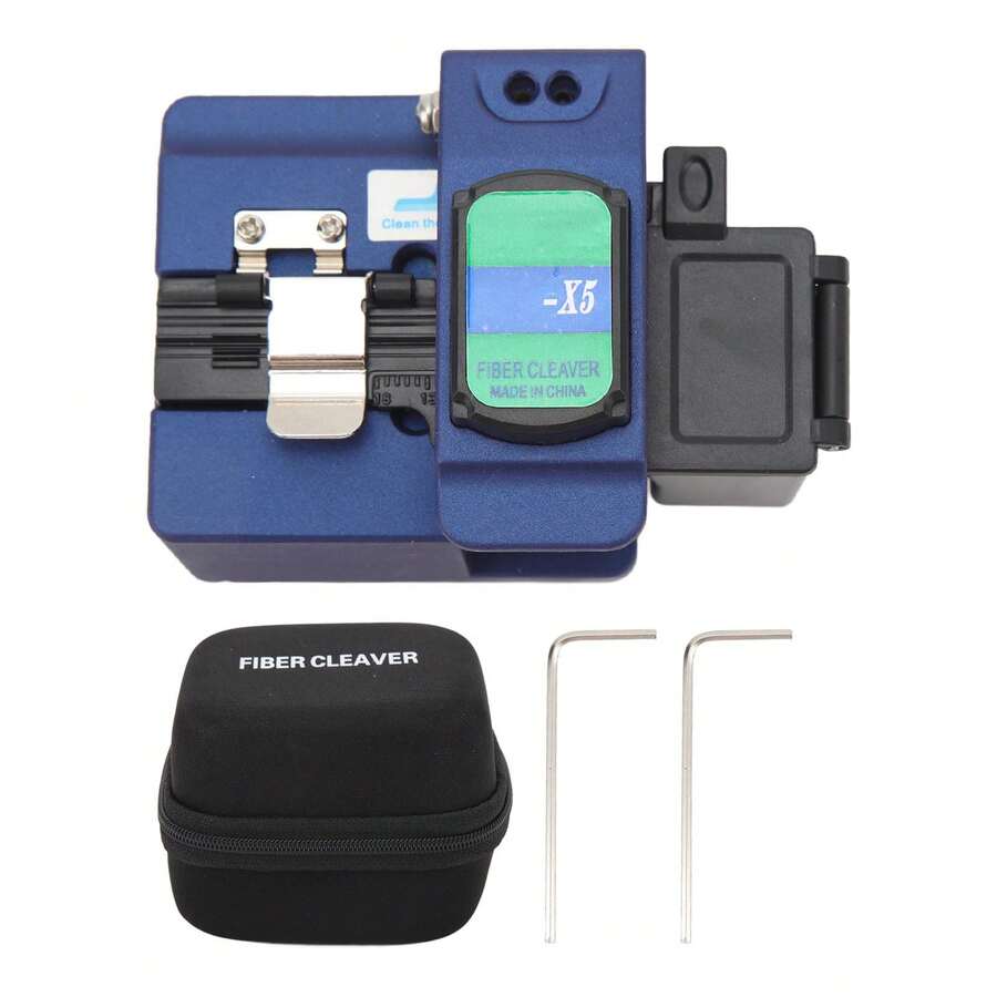 Cortadora de fibra óptica, diseño ergonómico, cortadora pelacables, para, fibra de 125 μm de diámetro, cortadora de cables de fibra óptica de alta precisión - Azul - Ver 1