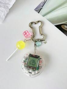 1pc Mini Virtual Electronic Pet Pendant Toy, Gaming And Interactive Toy, Small Gift For Friends - Multicolor - View 7