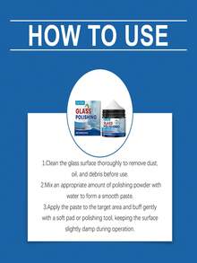 多用途光亮透明玻璃抛光清洁膏，适用于家庭和商业用途 - 彩色 - 查看 8
