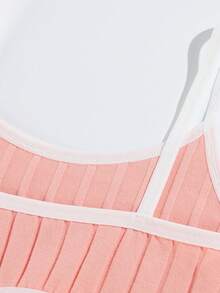 12Pcs Girls Underwear Set Solid Color Elastic Cotton Breathable Girls Tank Top & Triangle Panties Set - Multicolor - View 3