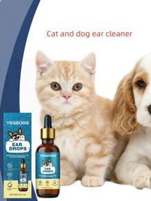 YEGBONG Cat & Dog Ear Cleaner, Gentle Cleaning For Pet Ear Dirt & Odor, Daily Care