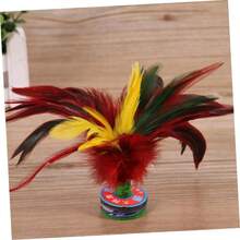 4piezas Volante De Plumas De Colores Volante De Fitness para Entrenamiento Creativo para Competicin y Actividades Al Aire - llamativo - Ver 4