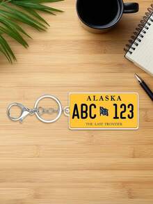 Customized Personalized USA State License Plate Replica Keyring Keychain,Customize Text,72 Styles,Personalized Acrylic Keychain USA State License Plate Replica Keyring Custom Car Accessory 50 States - Multicolor - View 38