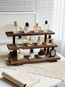 1 chiếc kệ để bàn bằng gỗ kiểu cổ điển đựng nước hoa và mỹ phẩm, hộp đựng đồ trang điểm bằng gỗ nguyên khối kiểu retro, kệ trưng bày nhiều tầng, kệ đựng nước hoa và sản phẩm chăm sóc da cho bàn trang điểm, kệ đựng son môi và trang sức ở lối vào, kệ lưu trữ đa chức năng. - Cà phê nâu - Xem 8