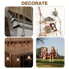 8mm/10mm/20mm Heavy-Duty Natural Jute Rope For Gym, Tug-Of-War, Home Decor,Crafts, Landscaping - Garden Twine String Indoor And Outdoor DIY Twisted Manila Rope Home Decor Crafts For Gardening Thick Rope Natural Nautical Nemp Strong Jute Rope - 12mm-20meters - View 5