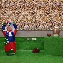 Beistle 52096 Backdrop, 4-Feet by 30-Feet, Multicolored(Deportes Estadio de cubierta inferior) - Multicolor - Ver 3