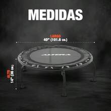 Altera Bounsidian Trampolín Portátil Premium 40" Mini Trampolín de Rebote para Ejercicio en Casa Fitness Cardio Entrenamiento de Salto y Uso Rudo para Adultos - Multicolor - Ver 3
