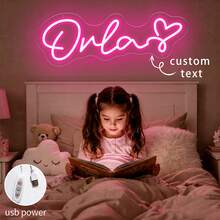 Custom Neon Signs ,Custom Neon Signs For Wall Decor Personalised Neon Signs For Graduation, Room Decor, Mother Day Gift, Holiday Weddings Birthday Parties Gift Parties Game Rooms Home Store Names And Cosplay Party Neon Signs - Custom Colors - View 4