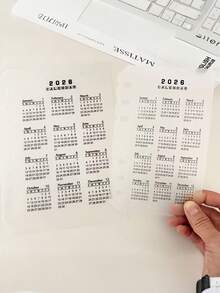 2026年A5/A6透明磨砂PP活页计划本 - 月度及周计划布局，英文版，适用于A5/A6尺寸，耐用塑料可替换内页，适用于学校、办公室、家庭收纳整理 - 易于插入和取出，全年视图，日常使用，包含2026年日历和分隔页，磨砂封面易于阅读，适用于A5/A6活页夹 - 彩色 - 查看 4