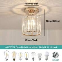 Modern Luxury Crystal E27 Ceiling Light For Bedroom, Corridor, Entrance, Dining Room, Kitchen, Staircase, Bathroom, Balcony
