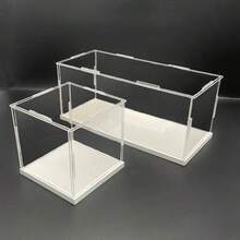 1pc Transparent Acrylic Display Case - Dust-Proof Storage Box, Suitable For Figurines, Models, Dolls - Art Display Shelf (Please Refer To The Installation Video In This Link For Assembly)
