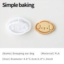 A Cute Puppy Series Cookie Cutter, Kitchen Parent-Child Baking Cookie Stamps, Valentine's Day Gift Cookie Molds, Cake Decorations, Dessert Making Tools - White - View 17