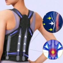 2026 Newest 1pc Back Brace Posture Corrector For Women And Men Back Straightener Scoliosis And Hunchback Correction Fully Adjustable Shoulder Support Spine Corrector Support Adjustable Posture Trainer&Unisex Adjustable Shoulder Strap, Comfortable And Breathable Design, Enhances Body Confidence, Lightweight And Flexible, Ideal For Daily Wear, Office Use, Sports And Fitness - Multicolor - View 1