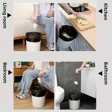 60个/包 45*50厘米 4加仑 加厚黑色抽绳垃圾袋 - 加厚一次性塑料垃圾桶内衬 | 耐用防撕裂垃圾袋，适用于厨房、卧室、浴室、家庭、办公室和户外使用 - 彩色 - 查看 9